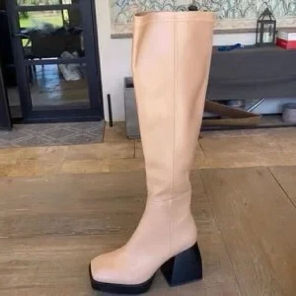 New Free People x Jeffrey Campbell Daphne Second Skin Platform Boots US 10 - Picture 5 of 13